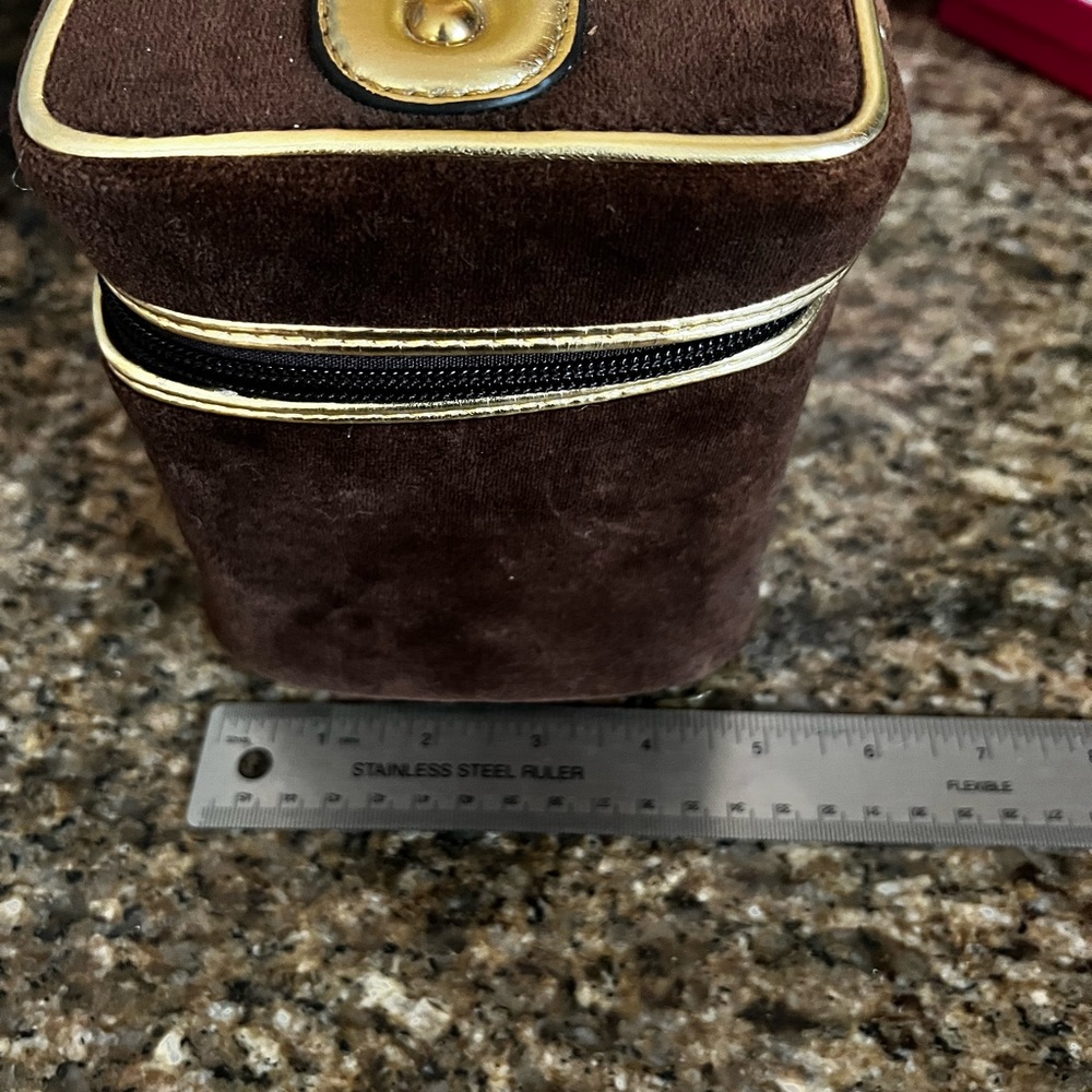 Y2K Juicy couture velour train case EUC Brown & Pink - Picture 12 of 15